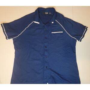 Murano Liquid Luxury Slim Fit Button Front Shirt Sz XL Preppy Academia Travel